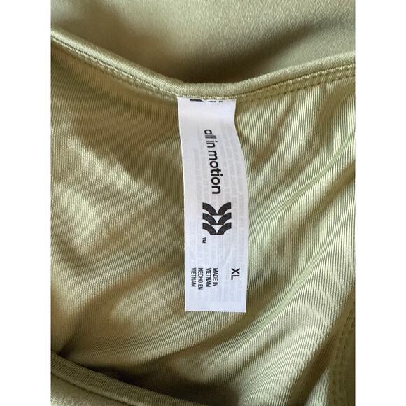 NEW All in Motion Cropped Athletic Tank with Built-in Bra - Olive Green - Picture 5 of 6